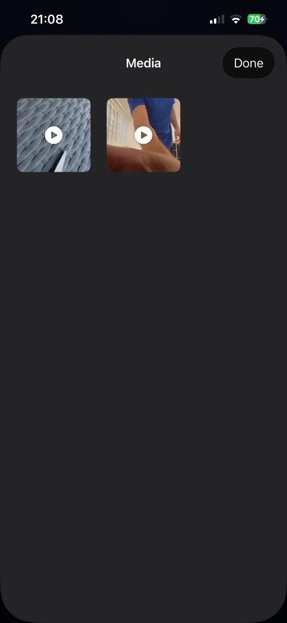 Media gallery with exercise videos